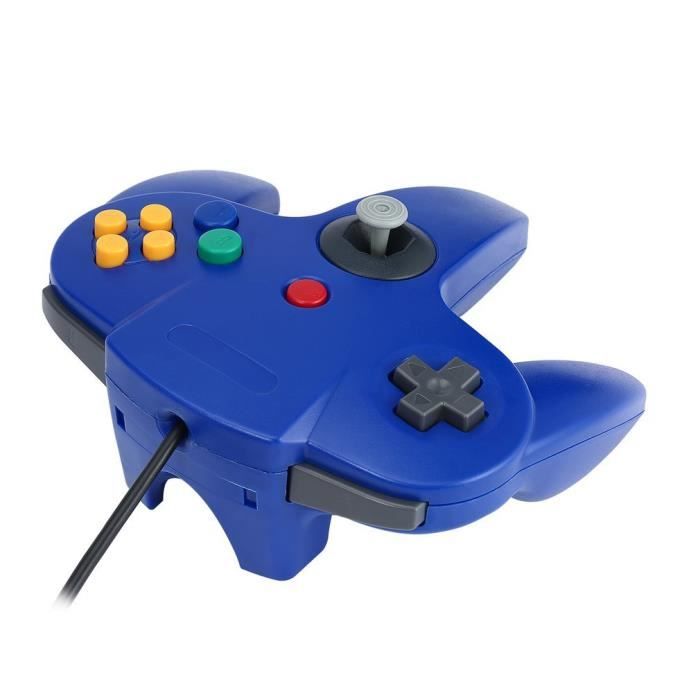 Manette de jeu - Nintendo - N64 - Filaire - Bleu profond - 2 PCS