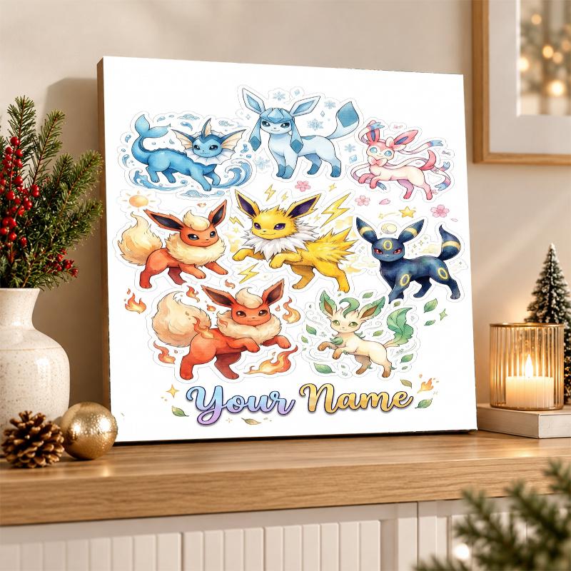 Eevee Evolutions Custom Name Diamond Painting Personalized 5D Full Drill DIY Diamond Art Home Decor