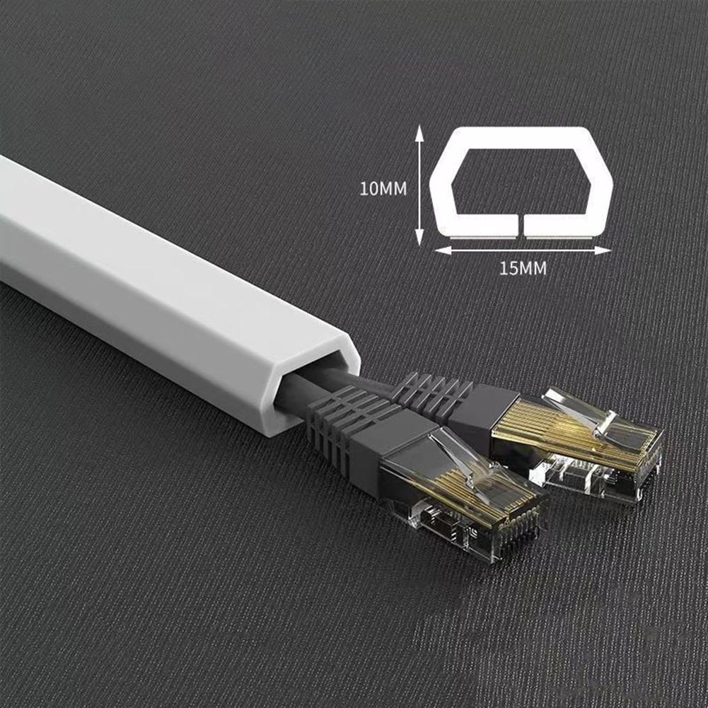 1M Trapezoid Slot Floor Cord Cover Cord Protector Extension Wiring Duct Electric Wire Slot Cable Manage Cable Hider Organizer