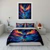 Colorful Phoenix Art Decoration Set Soft Comfortable Duvet Cover Bedding Set Included 1*Duvet Cover & 2*Pillowcases, Gift