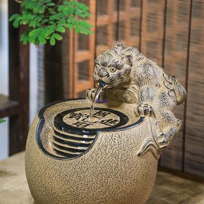 Chinese Water Flow Ornament: Indoor Desktop Fountain for Living Room, Office, or Tea Room