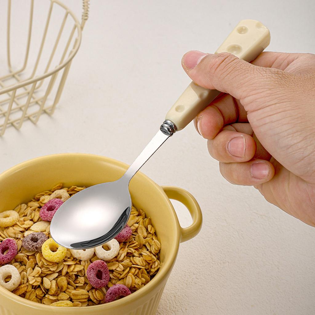 Cheese Cartoon Rice Spoon Stainless Steel Spoon Chopsticks Set Student Portable Three-piece Tableware Box