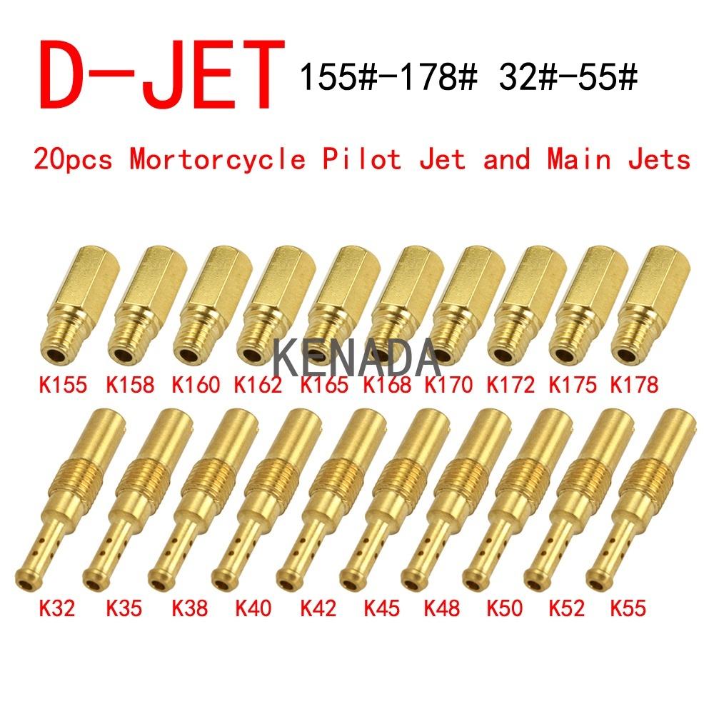 

10-20 шт. в комплекте главные жиклеры для скутера Mortorcycle Slow/Pilot Jet для PWK PWM KSR NSR PJ Keihin PE NSR OKO CVK карбюратор основное сопло золотой