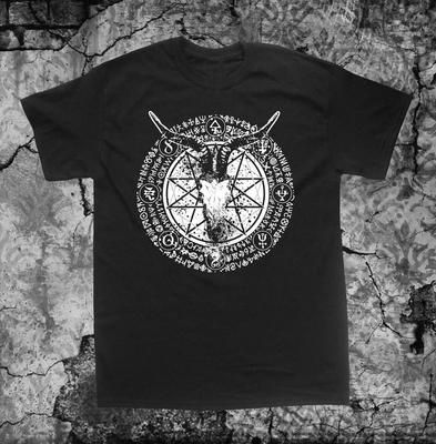 Occult Shirt  Cat Star Pentagram Symbol Memento Mori Skull Occult Gothic Skeleton Medieval Grunge Plus  Tops#Color(1)