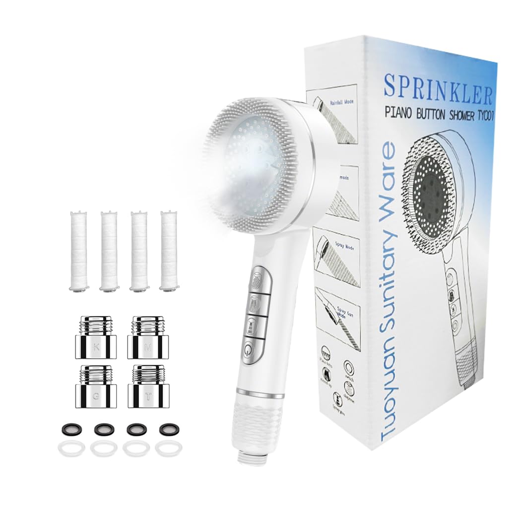 

Innodenki Насадка-распылитель для душа с водой Высокая очистка Очищающая Удаляющая Улучшающая Нежная к воде Стоп воды 4 режима потока воды Включает 4