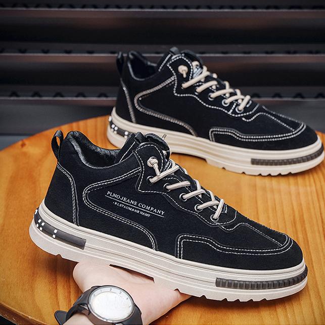 Men's Shoes 2024 Spring New Breathable Work Clothes Shoes Men's Trend Versatile Anti Slip Sports Casual Board Shoes Work Shoes