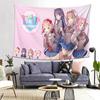 IKAMA Heartbeat Literature Club Tapestry For All Staff Anime Campus Cute Atmosphere Ins Style Room Decoration Home Decoration
