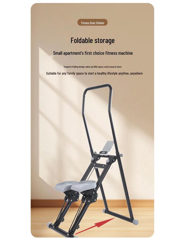 Foldable Home Stair Climber Stepper: Multi-Function Fitness Twist Waist Machine