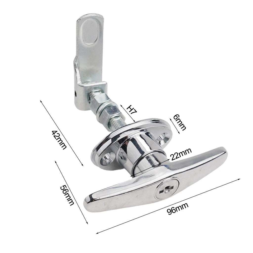 1pc Zinc Alloy T Handle Lock Kit With Keys Camper Attachment For Truck Garage Door Home Improvement Accessories Hardware
