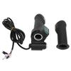 One Pair Electric Bike Throttle Handlebar with Big Head Lock Blue Screen 12V To 99V Bike Throttle Grip for Riding