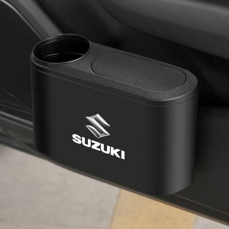 Hanging Car Trash Can Auto Emblem Garbage Box Accessories for Suzuki Jimny Samurai S-Cross SX4 GW250 Swift XL-7 ALTO IGNIS Accessories