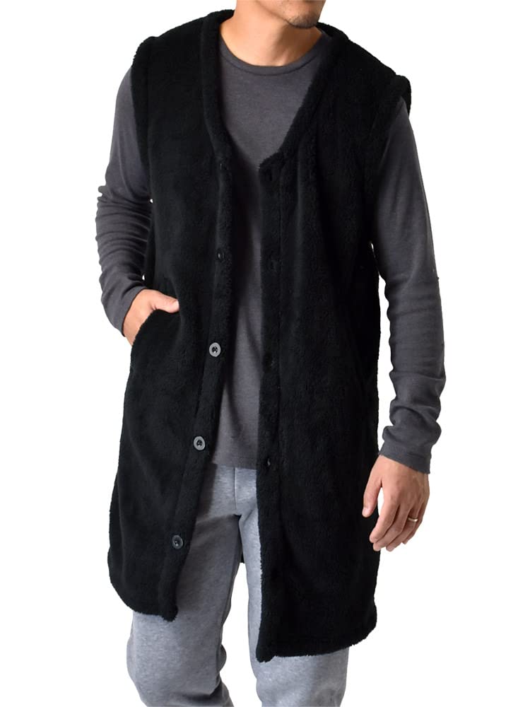 

ARUGE Boa Домашняя одежда из ворсистого флиса, длинная, размер 00, черный, одеяло, флис, без рукавов, легкая, длина, D2S/M,