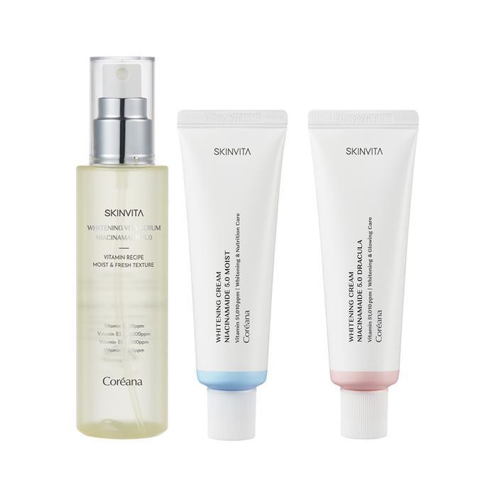 Coreana Skin Vita Niacinamide Whitening Serum + Cream + Tone-Up Cream (36385848)