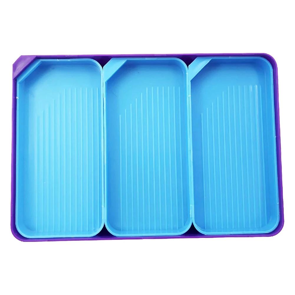 4 Set Diamond Painting Tray Large Capacity Diamond Painting Pen Glue Clay Bead Plate Rhinestone Tray Kit Diamond Art Accessories