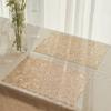 Placemats Hollowed Out Hot Gold Leaves PVC Insulating Mats Square Non-iron Non-slip Placemat Home Dining Table Waterproof Pads