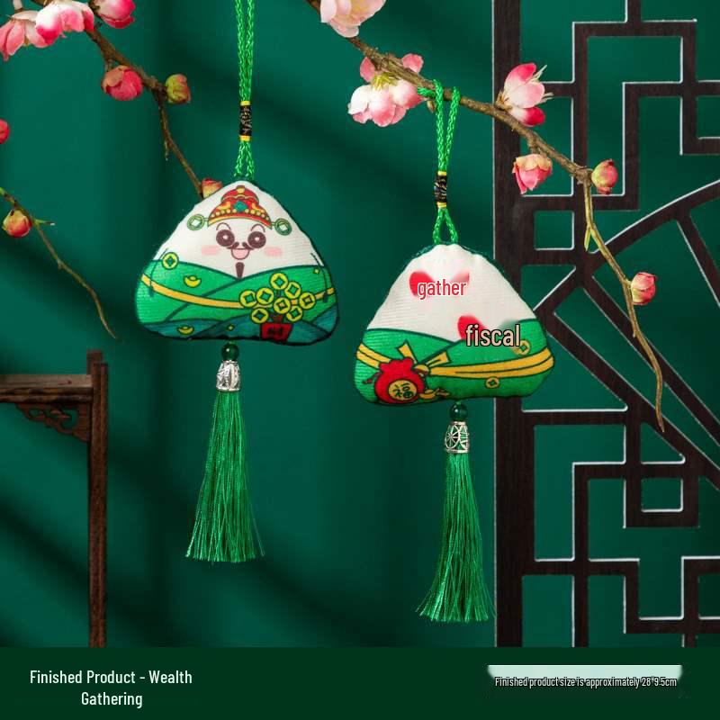 Dragon Boat Festival Wormwood Zongzi Sachet Pendant - Portable DIY Gift