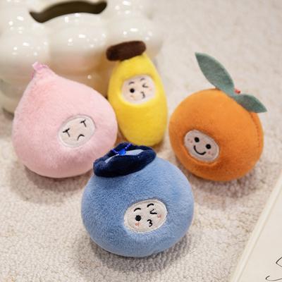 Creative Cute Expression Fruit Banana Throw Pillow Plush Toy Doll Orange Doll Small Pendant Children'S Doll