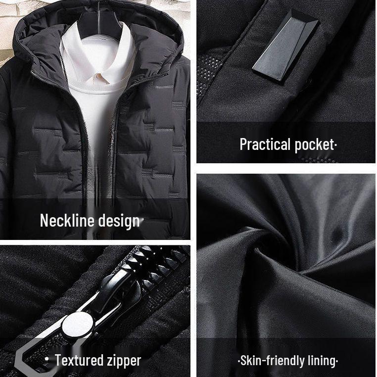 Herren Winter Baumwolljacke mit Kapuze - Warm, verdickt, lässiger Mantel für Herbst & Winter 2025