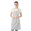 Waterproof Cotton Linen Striped Apron for Baking, Kitchen, or Work, with Logo Printing Option