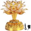 OUKENS Buddhist Lamp, 110-240V US Plug Buddha Lotus Light LED Lotus Lamp 7 Colorful Golden Buddha Night Light Buddhism Faith Supplies