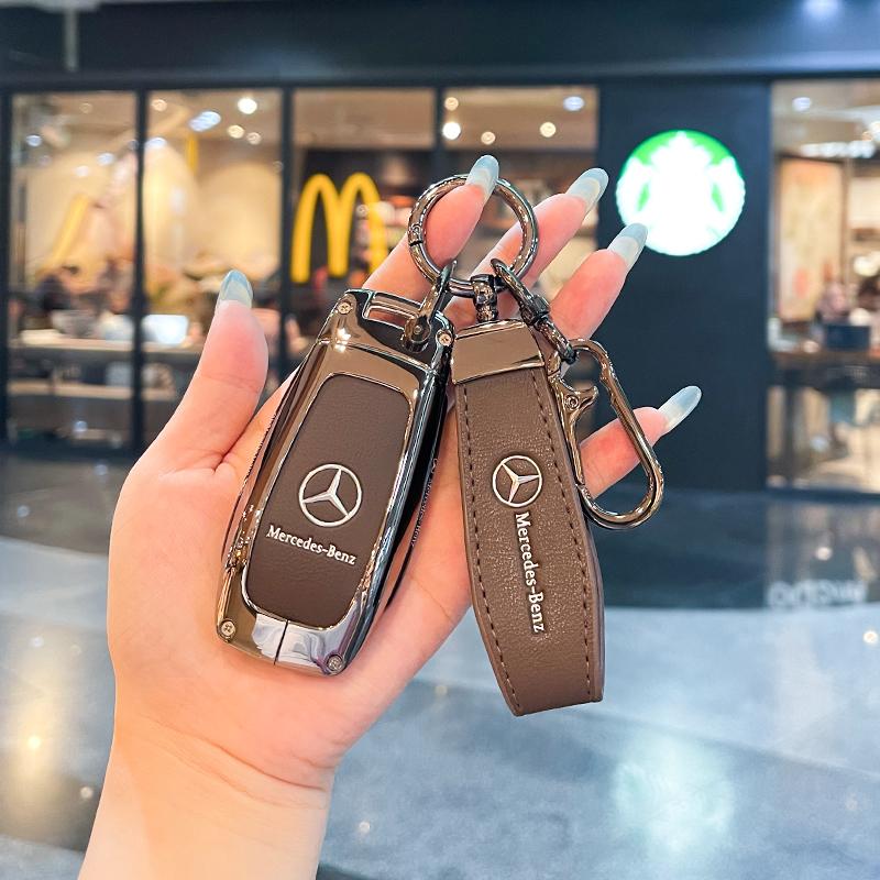PNR1 Zinc Alloy Car Remote Key Case Cover Shell For Mercedes Benz A C E S G Class GLC CLE CLA GLB GLS W177 W205 W213 W222 X167 AMG