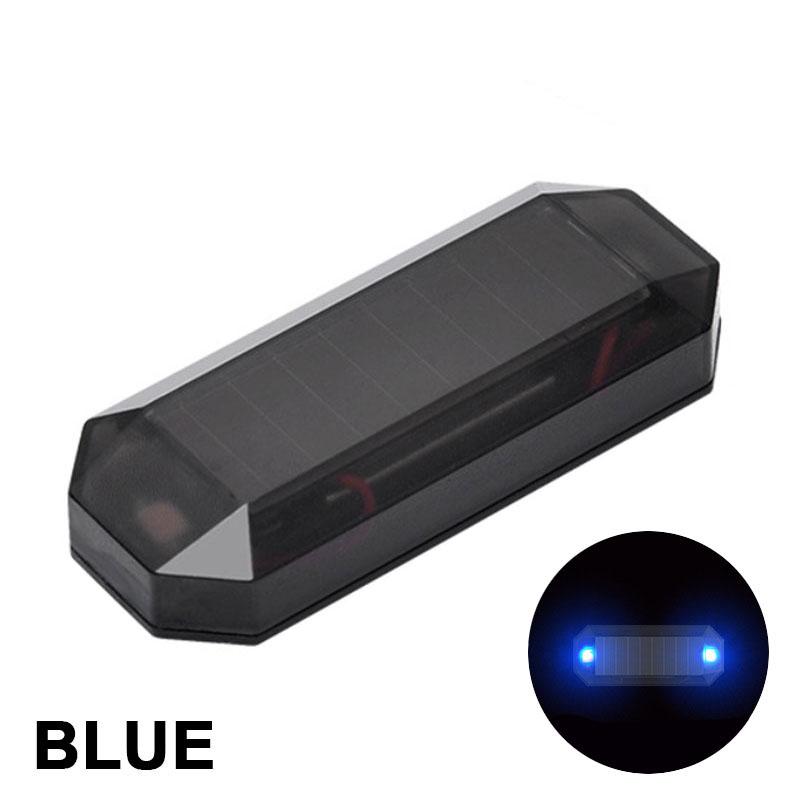 SEAMETAL Mini LED Solar Power Car Warning Light Night Security Simulated Alarm Lamp Wireless Anti-Theft Caution Lamp Flashing Dummy Warning Lamp