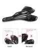 TOSEEK Bike Saddle Carbon Women's Ventilation Simple Design Mountain Road Bike Saddle Leather Soft All Seasons Bike Seat