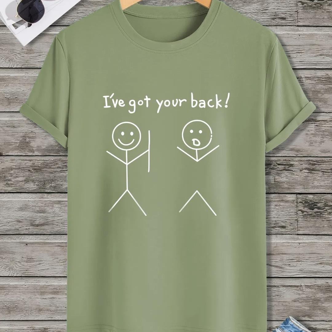 

Мужская футболка с коротким рукавом «I ve Got Your Back», топ с круглым вырезом, повседневная одежда, летние бестселлеры M