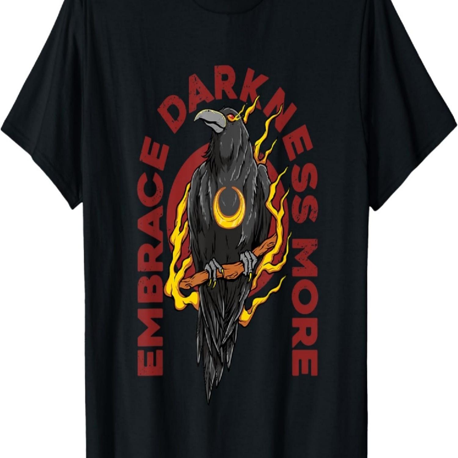 

Motivational Positive Crow Raven Bird Embrace Darkness More T-Shirt S чёрный