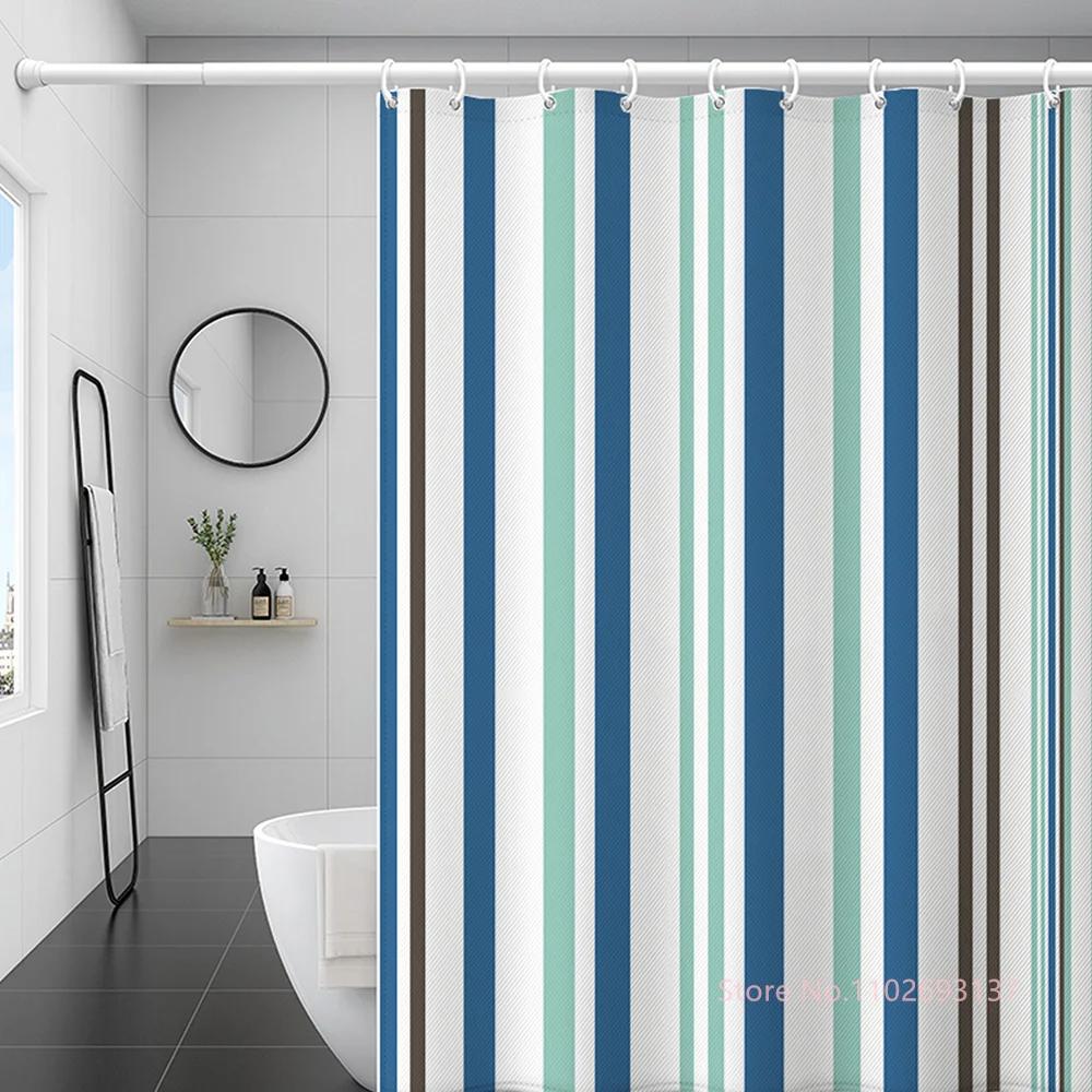 Nordic Wind Geometry Shower Curtain Shower Head Abstract Art Waterproof Polyester Bath Curtain For Home Decor Accessories