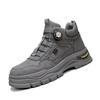 Rotating button British wear-resistant Martin boots heightened thick-soled high-top locomotive autumn and winter labor insurance