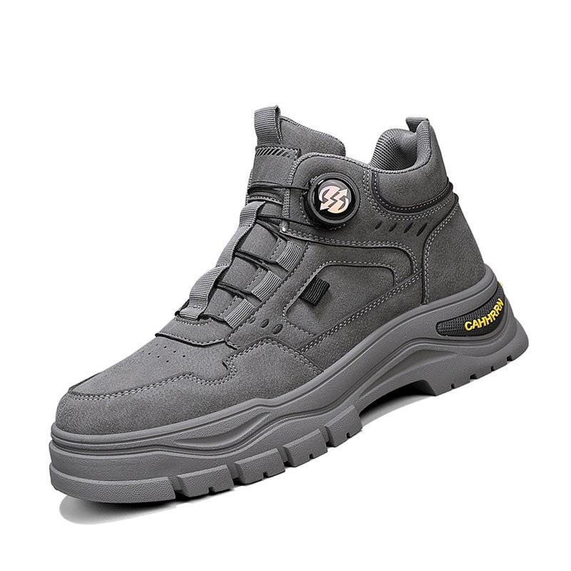 Rotating button British wear-resistant Martin boots heightened thick-soled high-top locomotive autumn and winter labor insurance