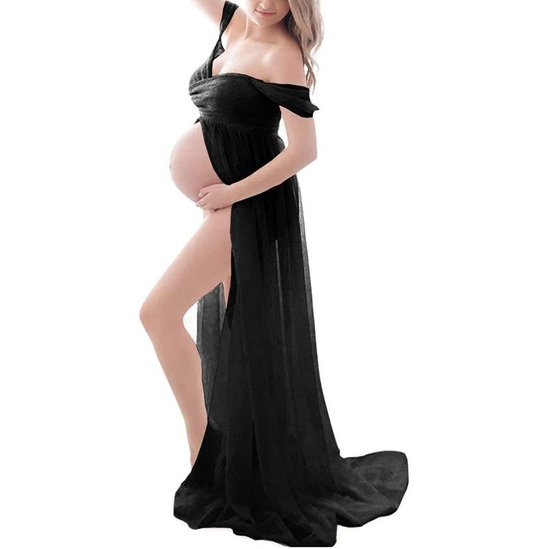 Pregnant Women, Photo Dresses, Pregnant Women Mopping Floor Dresses Before Taking Pictures