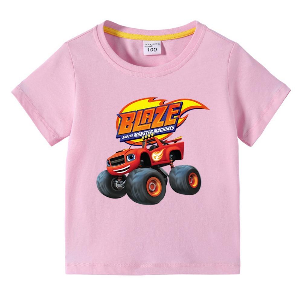 Blaze I Monster Machines Kreskówka Dzieci Zabawne Koszulki Niemowlęcy Chłopcy Fajne Letnie Koszulki Dziecięce Góry Ubrania dla Dziewczynek 1-10 Lat