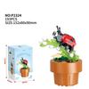 Insect Flower Pot Building Blocks Plastic Flowers Micro Blocks Potted Plant Home Decor Mother's Day New Year Gifts