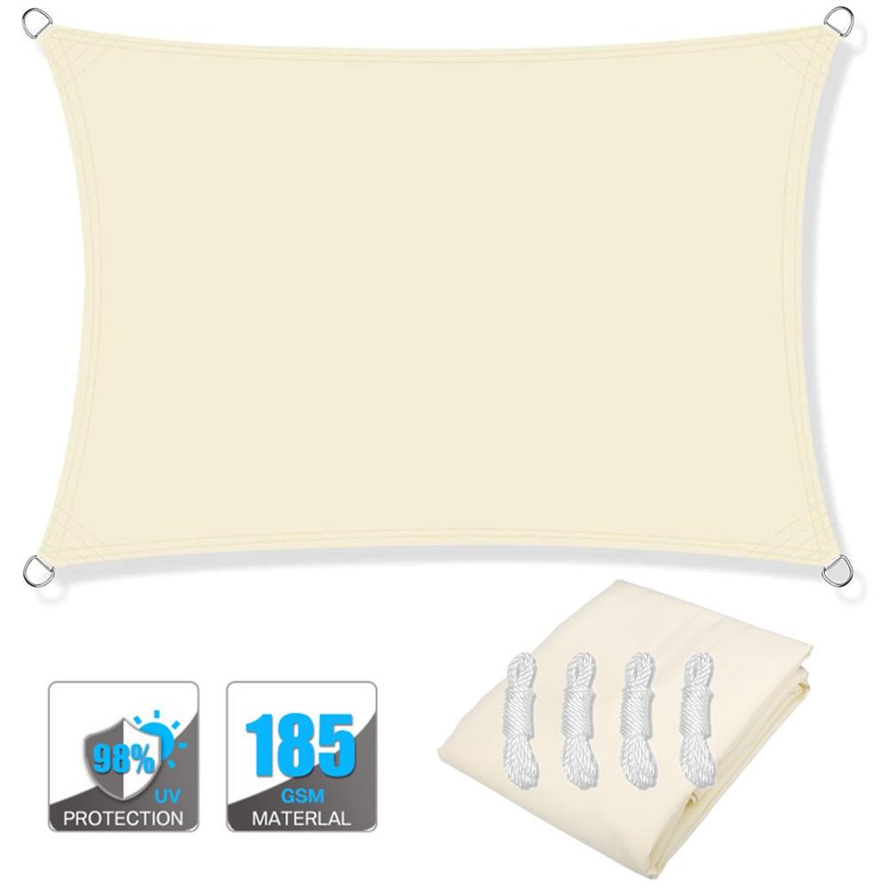 

4x2/3/5/6M прямоугольный солнцезащитный парус водонепроницаемый навес от солнца защита от непогоды навес от ультрафиолета для патио балкона садовый тент 4Mx6M