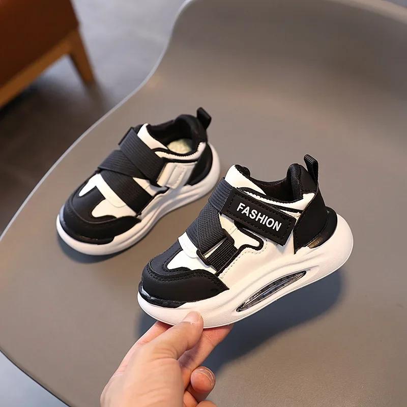 Kids Shoes Leather Sneakers 2025 New Autumn Boys Girls Casual Shoes Children Anti Slip Running Shoes Lightweight Skate Shoe