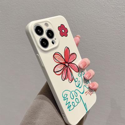 Cute Flower Pattern Phone Case for Oppo Reno14 Reno13 Reno12 Reno11 Reno10 Reno8 Reno7 F Z T SE Pro 4G 5G Glossy Film Hard PC