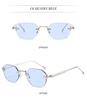Sleek Rimless Cut-Edge Sunglasses - Stylish Women's Street Style & Sun Protection