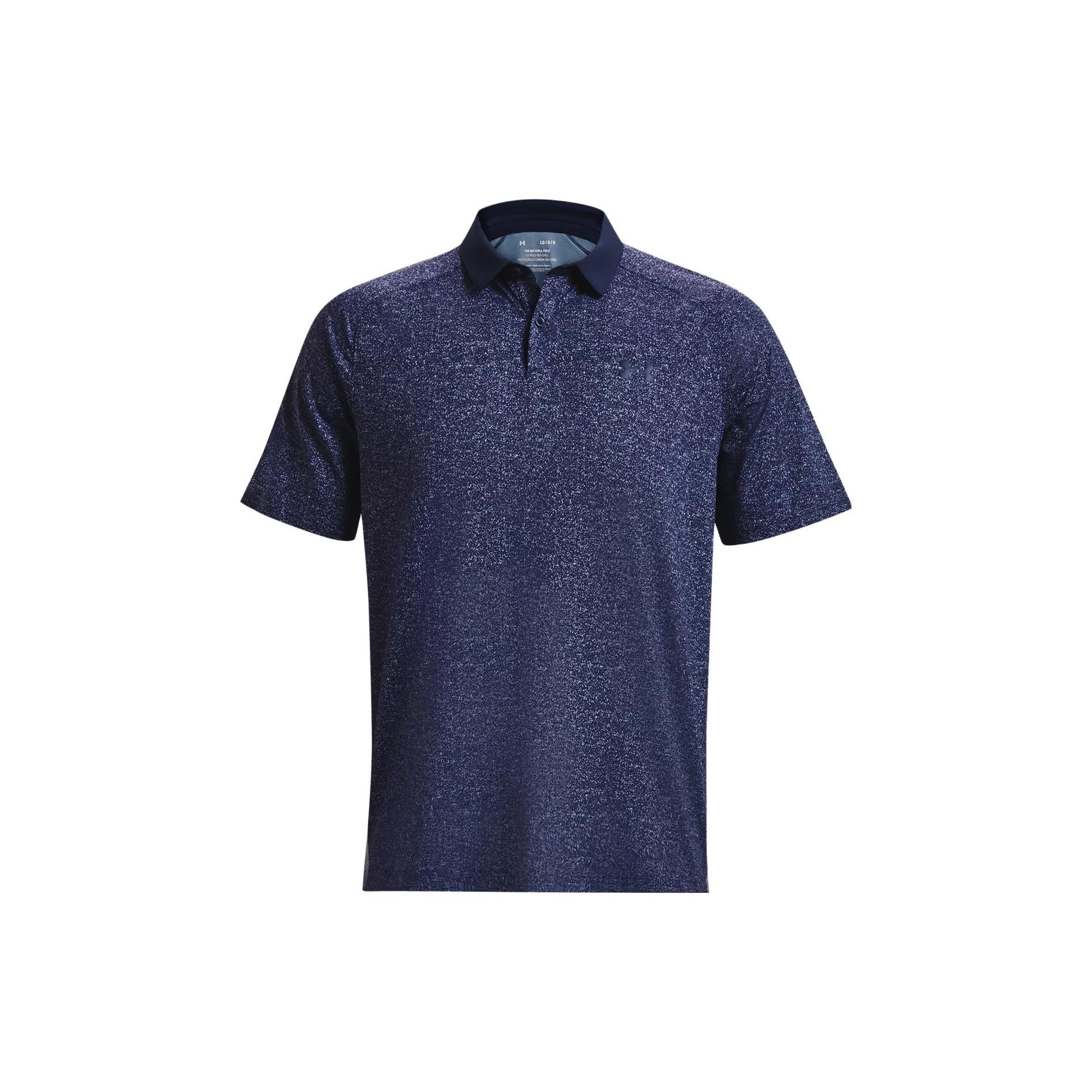 Under Armour Iso-Chill Heather Polo Shirt Navy Men s 1377294-410 L