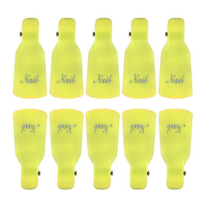 10PC Plastic   Cap Clip UV Gel Polish Remover Wrap Tool