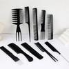 10Pcs Anti-Static Black Plastic Hairbrush For Men & Women Salon Professional Hairdressing Styling Tool