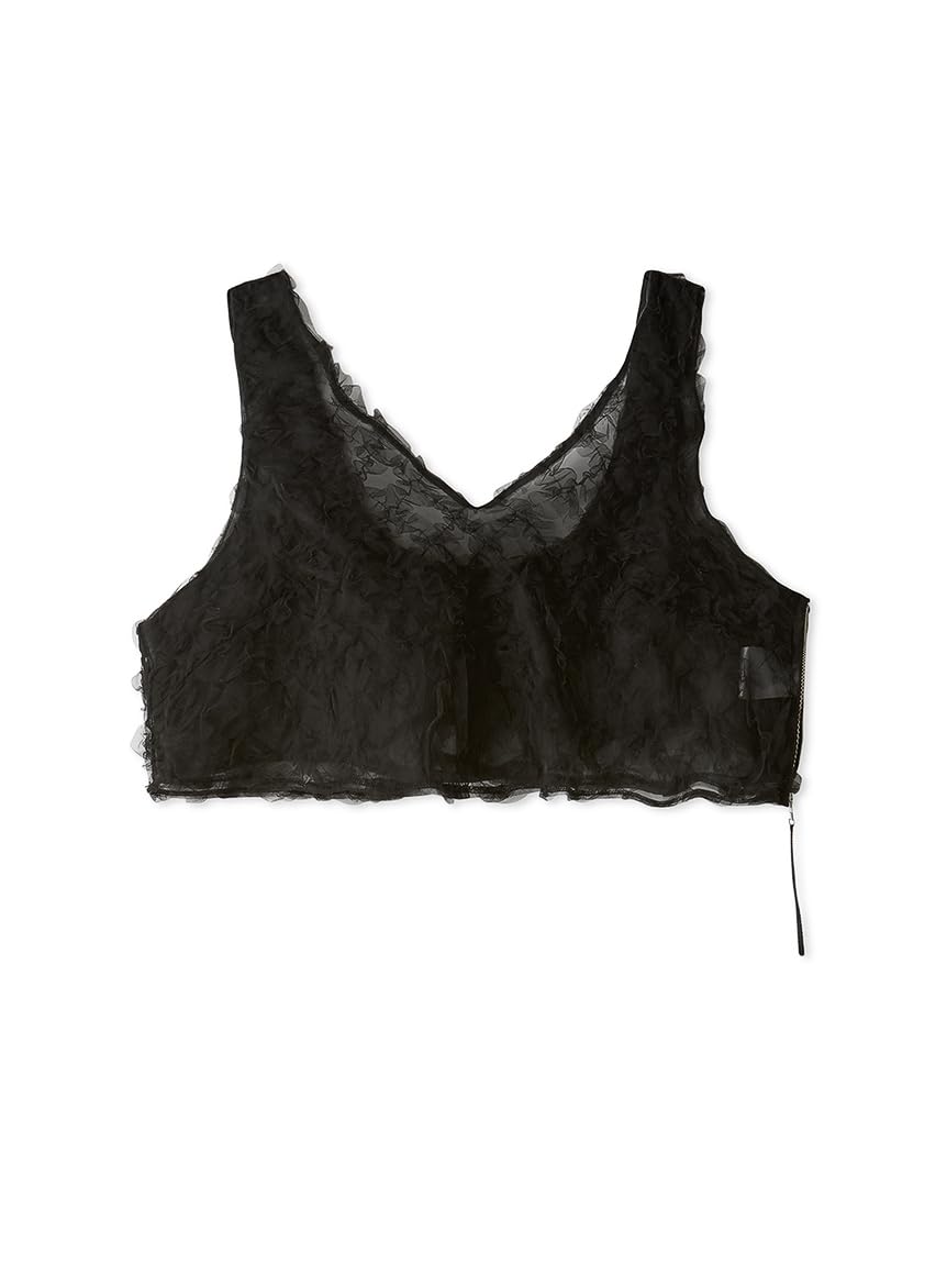 

FRAY I.D. Women s Tulle Embroidery Top FWFB244214, Black