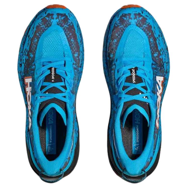HOKA One One Speedgoat 6 Comfortable Soft Breathable Supportive Lightweight Trail Running Shoes Men Sneakers Blue 1147791-SWRD