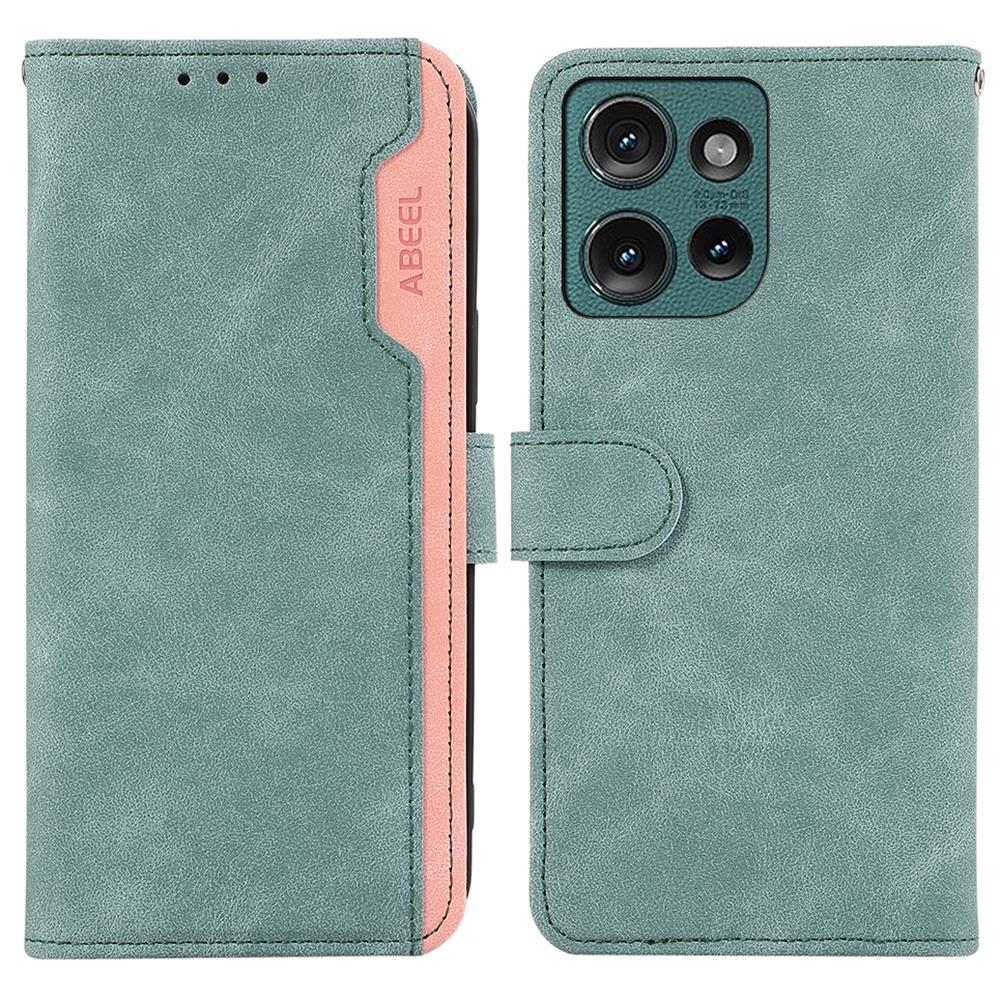 ABEEL For Motorola Edge 50 Neo 5G/Moto S50 5G/Thinkphone 25 5G Case Color Splicing Leather Flip Phone Cover RFID Blocking