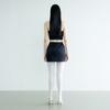 Leobyui Black Satin Skirt