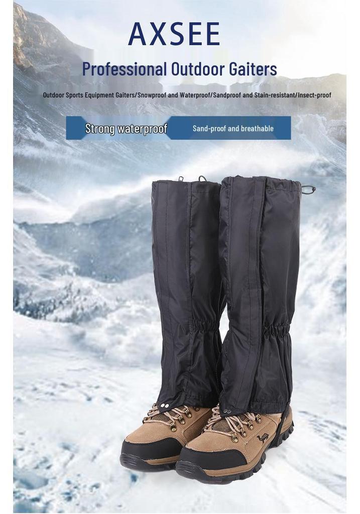 Outdoor Zipper Velcro Gaiters: Sand & Insect Resistant Snow & Hiking Shoe Covers