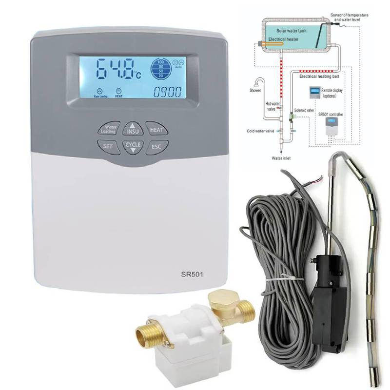 Un-pressurized SR501 Solar Water Heater Controller Automatic Water Loading Heat Temperature Controlled Level Filling Water Pump SR501-1.5KW