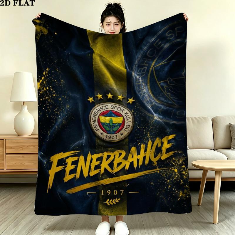 Fenerbahe Sk Print Flannel Blanket, High Quality Comfortable for All Seasons, Home Decor, Warmth and Comfort, Perfect for Christmas Gifts