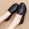 Single Shoe Women's Spring and Autumn New Casual Round Toe Soft Soled Womens Leather Shoes Comfortable Mother Single Shoe loafer